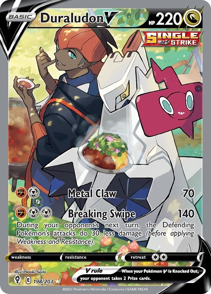 Duraludon V 198/203 Evolving Skies Alt Art Pokemon Card NM