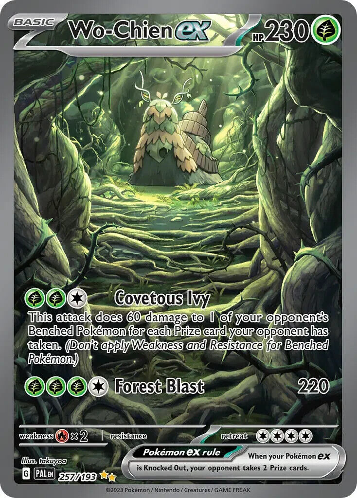 Wo-Chien ex 257/193 S&V Paldea Evolved Illustration Rare Pokemon Card Mint/NM