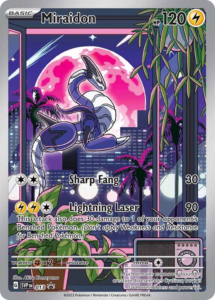 Miraidon SVP013 Illustration Rare Scarlet & Violet Promo Pokemon Card NM