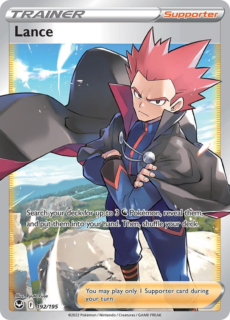 Lance 192/195 Silver Tempest Full Art Trainer Pokemon Card Mint/NM