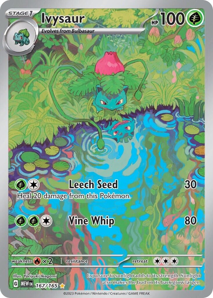 Ivysaur 167/165 Pokemon 151 Illustration Rare Pokemon Card NM