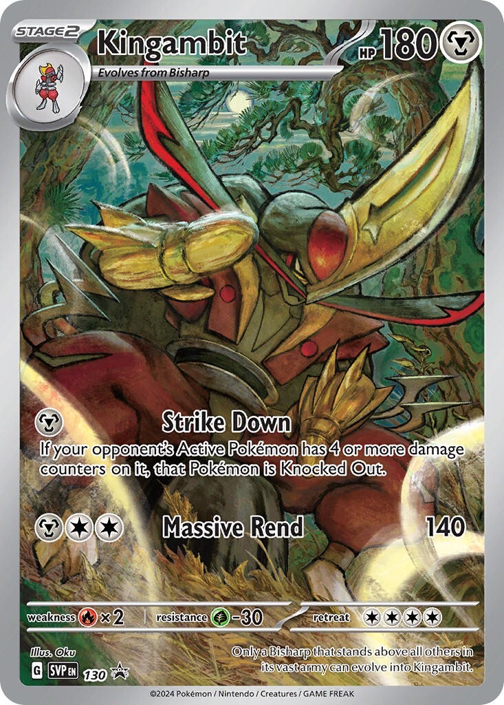 Kingambit SVP130 Shrouded Fable Illustration Rare Promo Pokemon Card NM