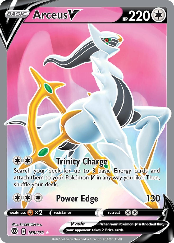 pokemon arceus art card set Arceus V 165/172 Full Art Brilliant Stars – PokePhD