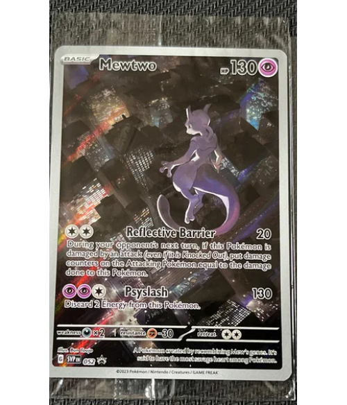 Pokemon TCG Mewtwo SVP 052 Black Star Promo Card - Scarlet & Violet 151 Set - Near Mint Condition, Holo Finish, English Pokemon TCG Mewtwo SVP 052 Black Star Promo Card - Scarlet & Violet 151 Set - Near Mint Condition, Holo Finish, English