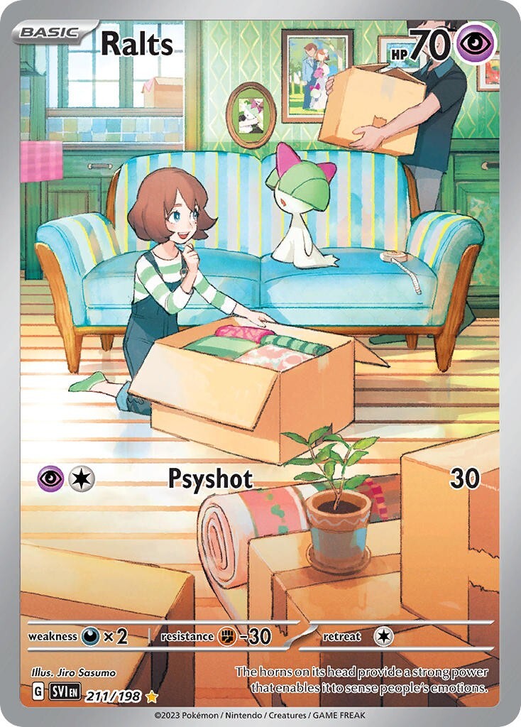 Ralts 211/198 Scarlet & Violet Base Illustration Rare Pokemon Card NM
