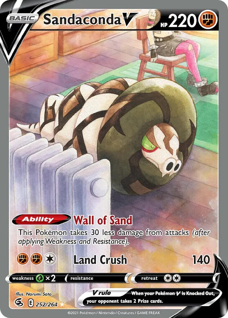 Sandaconda V 252/264 Full Art Fusion Strike PokePhD Sandaconda V 252/264 Full Art Fusion Strike PokePhD