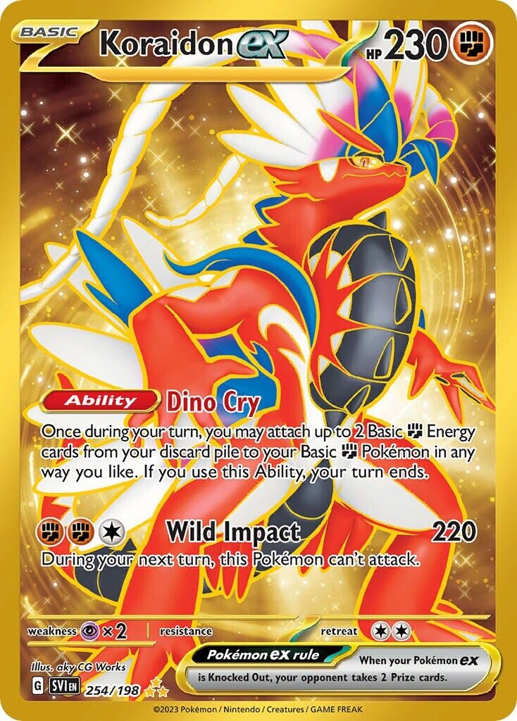 Koraidon ex 254/198 Secret Rare Scarlet & Violet Base – PokePhD