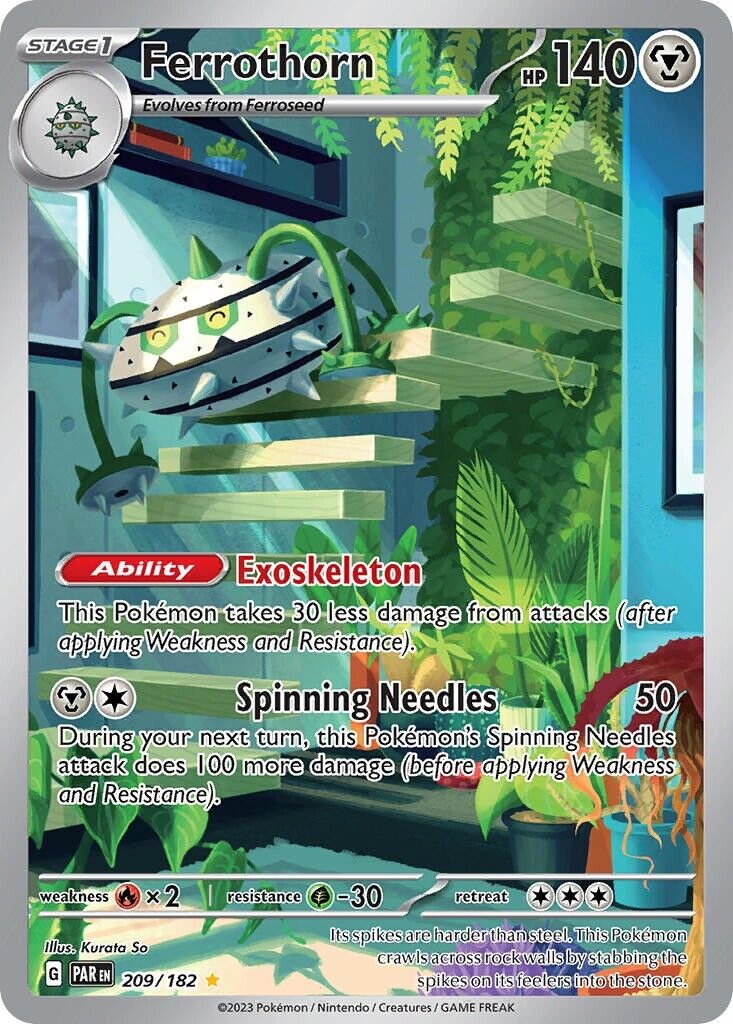 Ferrothorn 209/182 S&V Paradox Rift Illustration Rare Pokemon Card Mint/NM