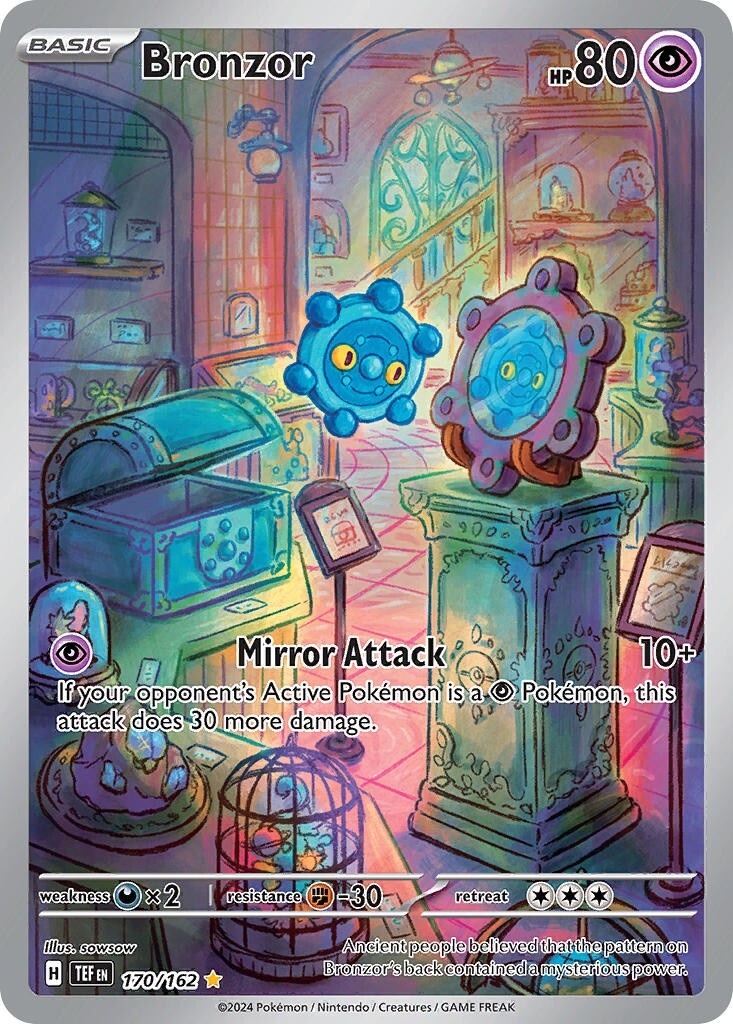 Bronzor 170/162 S&V Temporal Forces Illustration Rare Pokemon Card NM