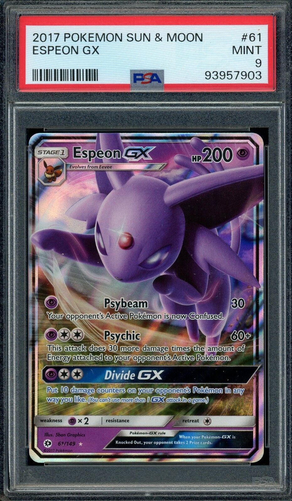 Espeon GX Base Set 61/149 Ultra Rare Sun & Moon PokePhD Espeon GX Base Set 61/149 Ultra Rare Sun & Moon PokePhD