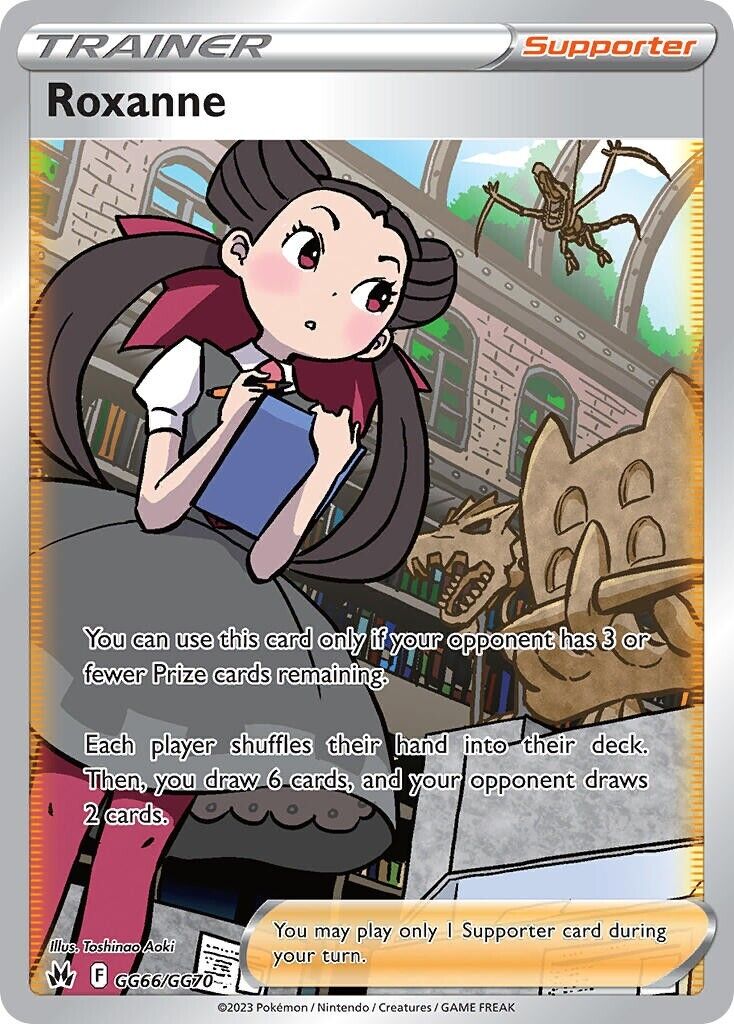 Roxanne GG66/GG70 Crown Zenith Galarian Gallery Full Art Pokemon Card Mint/NM