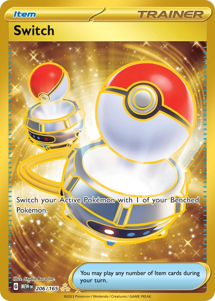 Switch 206/165 S&V Pokemon 151 Secret Rare Pokemon Card Mint/NM