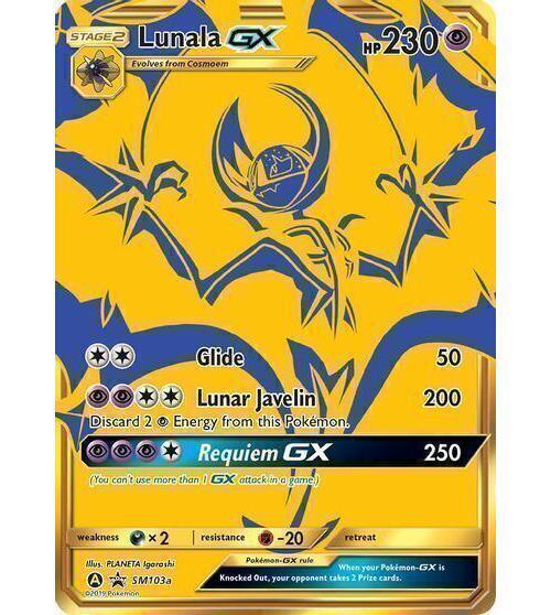 Lunala GX SM103a Hidden Fates Promo Full Art Pokemon Card Mint/NM Pack Fresh