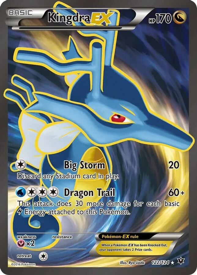 Kingdra EX 122/124 XY Fates Collide Full Art Pokemon Card LP