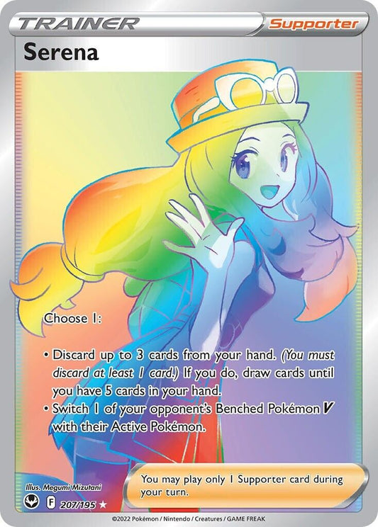 Serena 207/195 Silver Tempest Secret Rare Full Art Trainer Pokemon Card Mint/NM