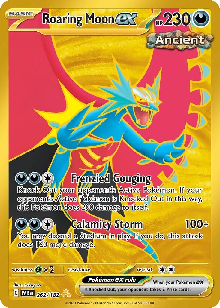 Roaring Moon ex S&V 262/182 Secret Rare Paradox Rift PokePhD Roaring Moon ex S&V 262/182 Secret Rare Paradox Rift PokePhD