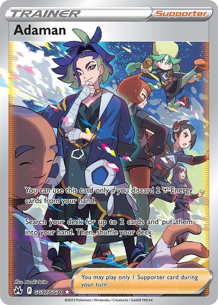 Adaman GG57/GG70 Crown Zenith Galarian Gallery Full Art Pokemon Card Mint/NM