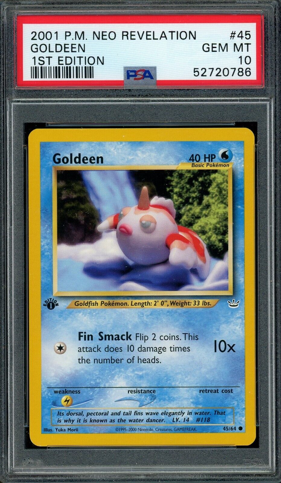 Goldeen 45/64 Neo Revelation 1st Edition PSA 10 Pokemon Card