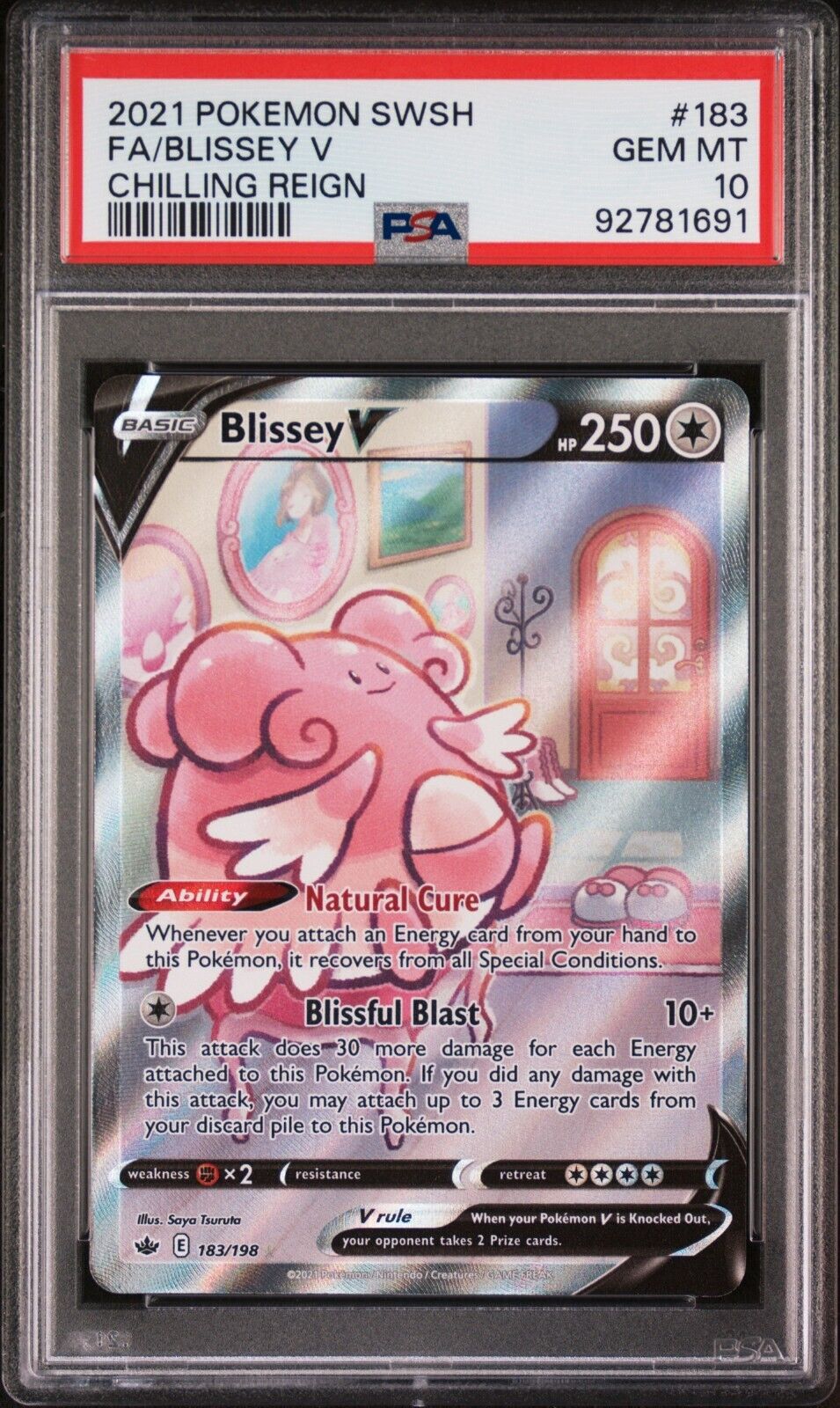 Blissey V 183/198 Chilling Reign Alt Art PSA 10 Pokemon Card