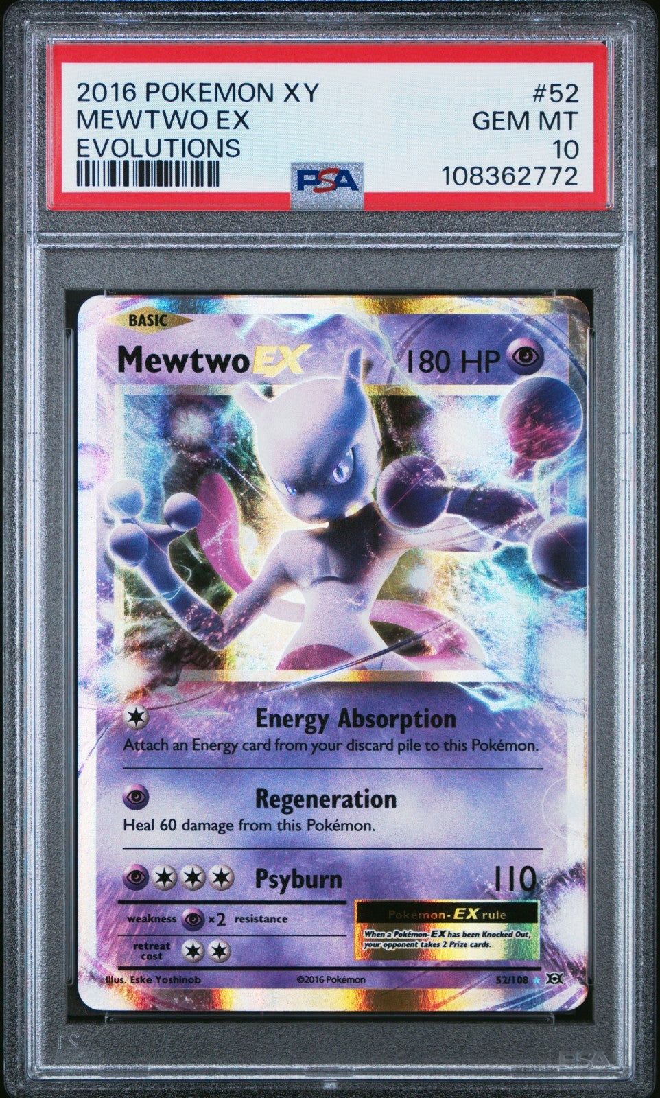 Mewtwo EX XY Half Art 52/108 Evolutions PokePhD Mewtwo EX XY Half Art 52/108 Evolutions PokePhD