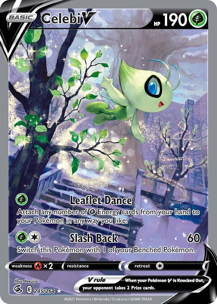 Celebi V 245/264 Fusion Strike Alt Art Pokemon Card LP