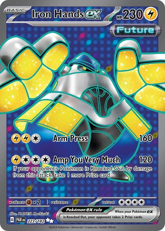 Iron Hands ex 223/182 S&V Paradox Rift Full Art Pokemon Card Mint/NM