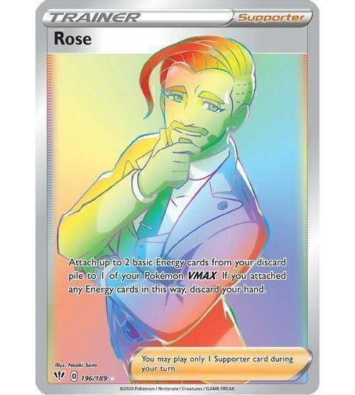 Rose 196/189 Darkness Ablaze Full Art Secret Pokemon Card Mint/NM Pack Fresh