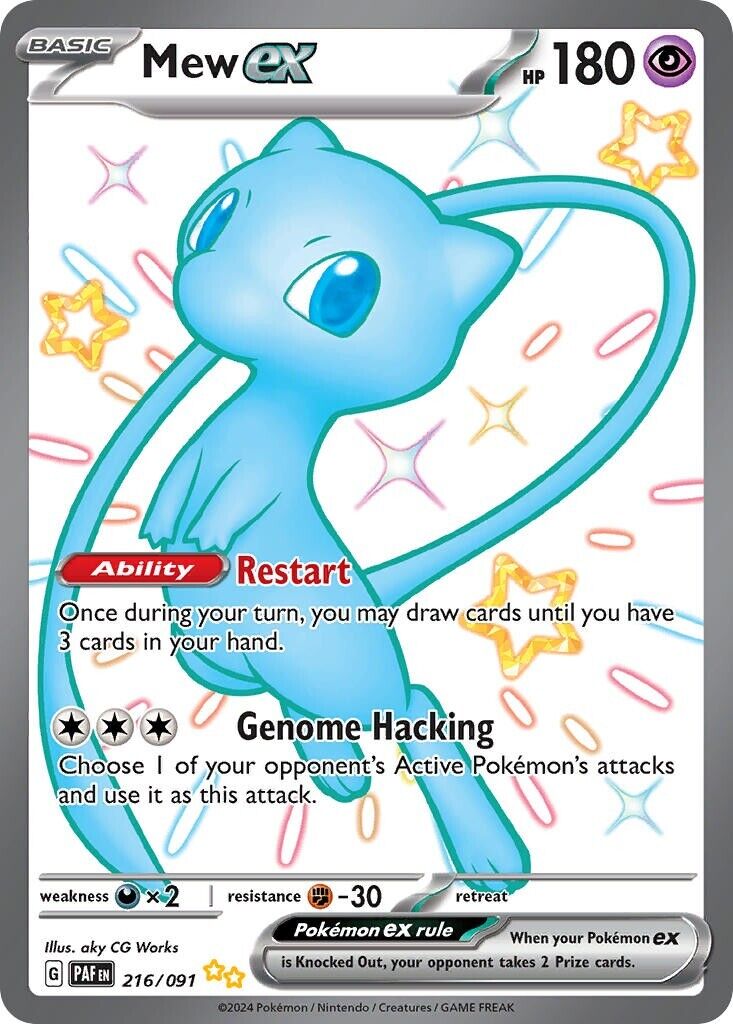 Mew ex 216/091 S&V Paldean Fates Full Art Shiny Pokemon Card Mint/NM