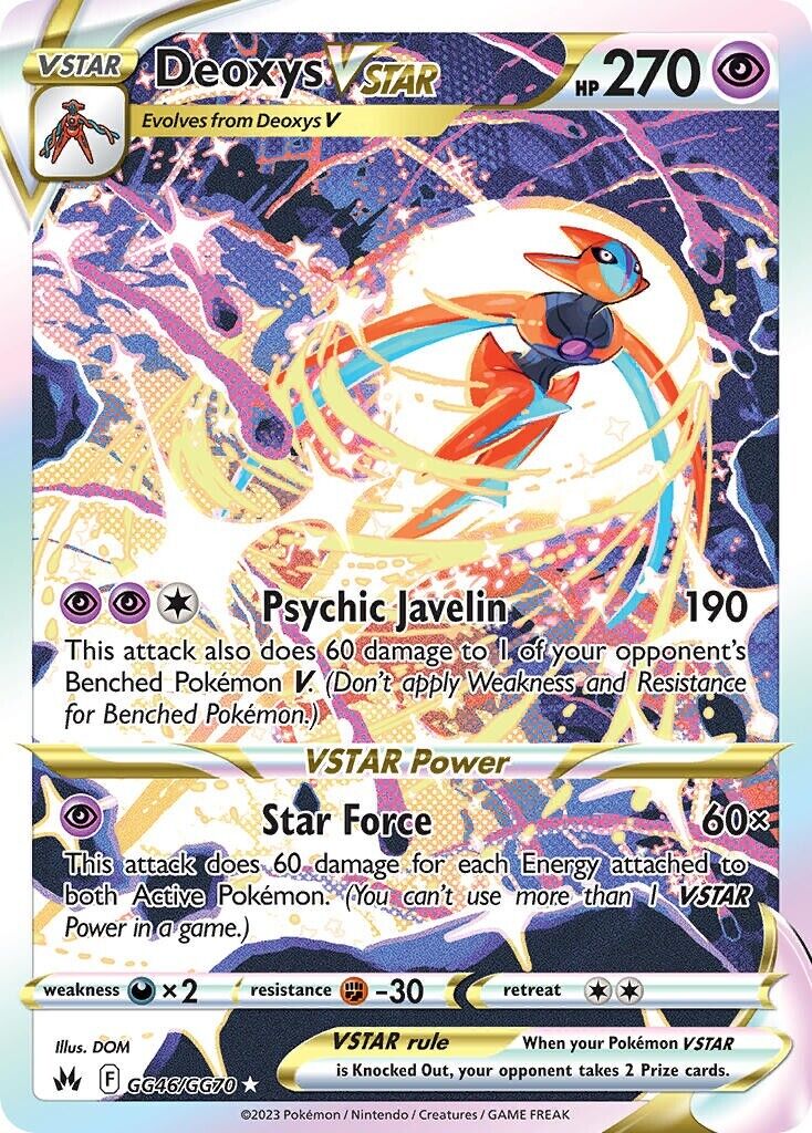 Deoxys VSTAR GG46/GG70 Crown Zenith Galarian Gallery Pokemon Card Mint/NM