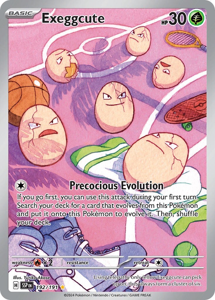 Exeggcute 192/191 S&V Surging Sparks Illustration Rare Pokemon Card NM