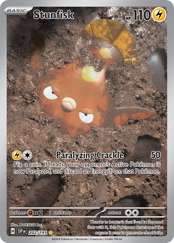 Stunfisk 202/191 S&V Surging Sparks Illustration Rare Pokemon Card NM