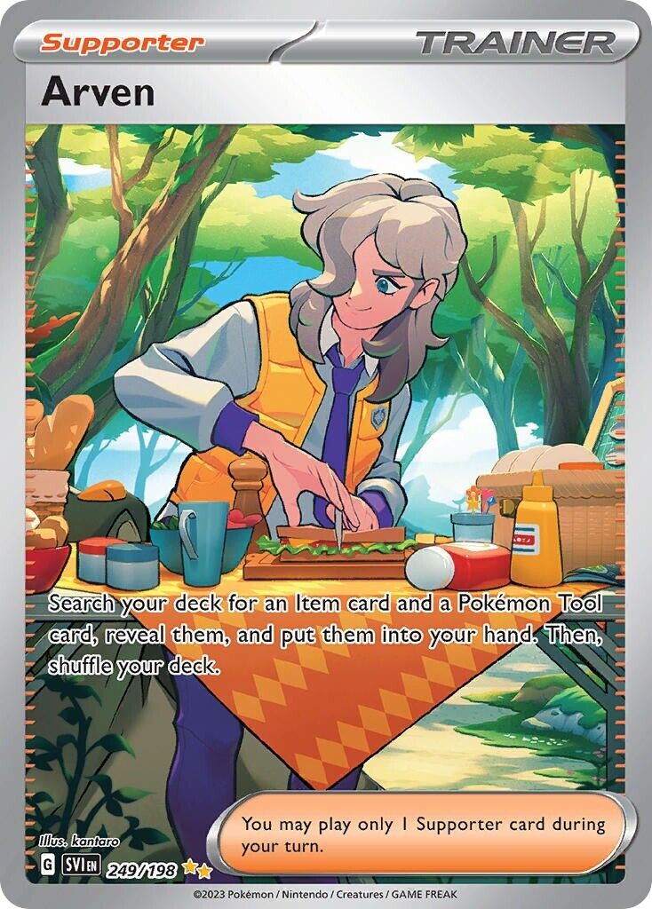 Arven 249/198 Illustration Rare Scarlet & Violet Base PokePhD Arven 249/198 Illustration Rare Scarlet & Violet Base PokePhD