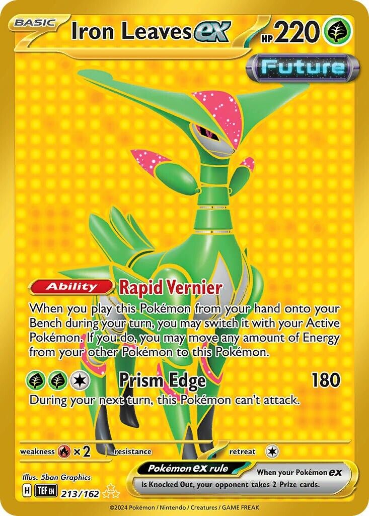 Iron Leaves ex 213/162 S&V Temporal Forces Secret Rare Pokemon Card Mint/NM