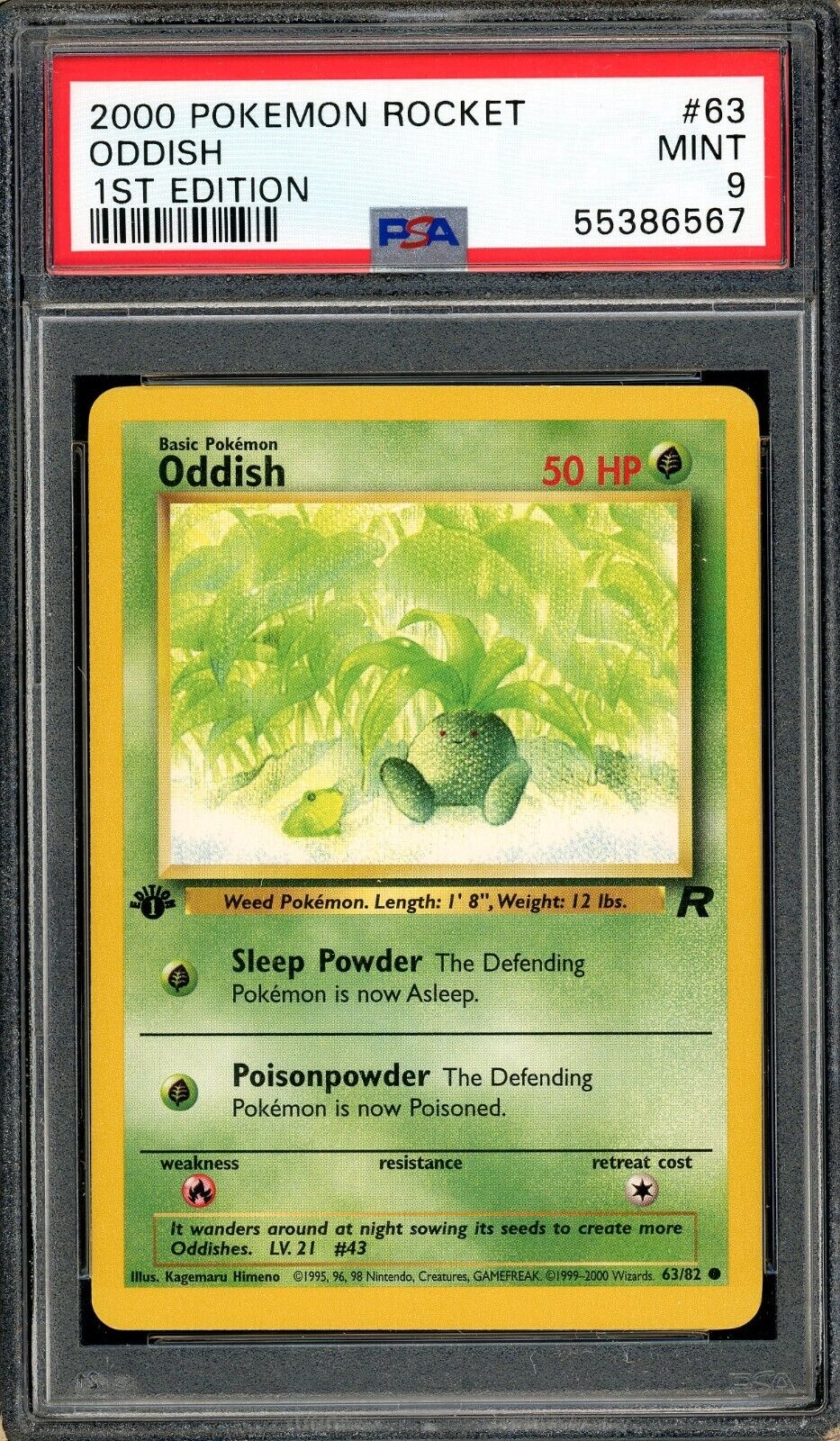 Oddish 1st Edition WOTC 63/82 Team Rocket PokePhD Oddish 1st Edition WOTC 63/82 Team Rocket PokePhD