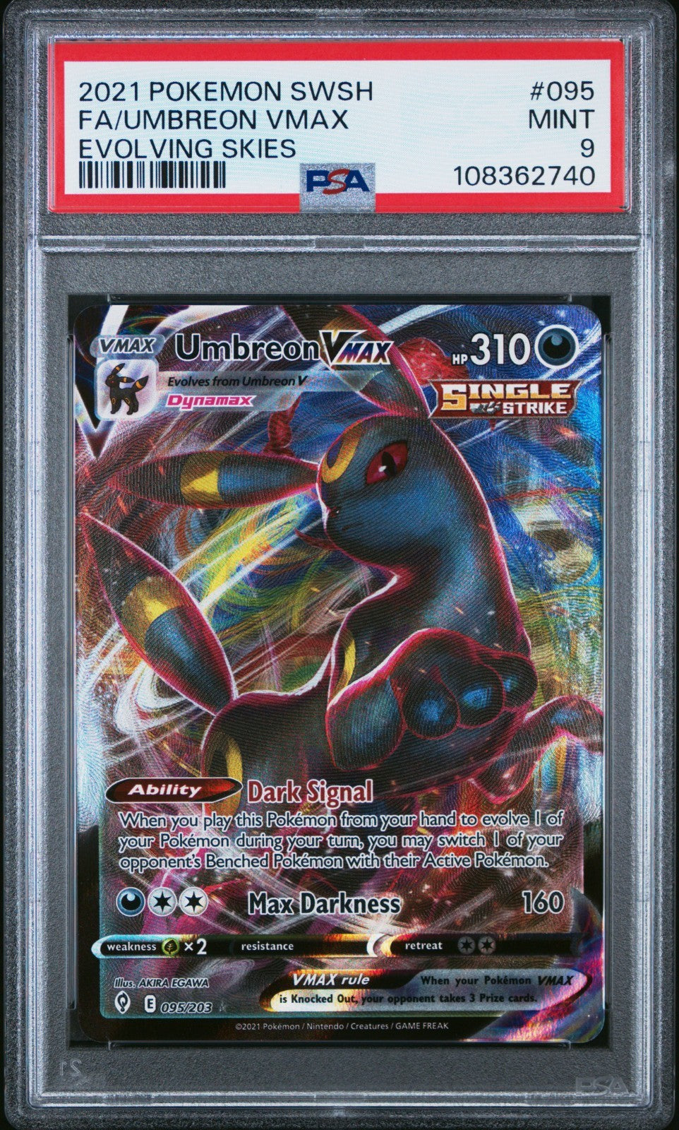 Umbreon VMAX SWSH 095/203 Full Art Evolving Skies PokePhD Umbreon VMAX SWSH 095/203 Full Art Evolving Skies PokePhD
