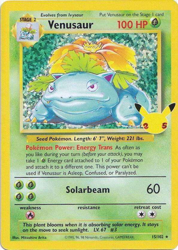 Venusaur 15/102 Celebrations Classic Collection Pokemon Card NM