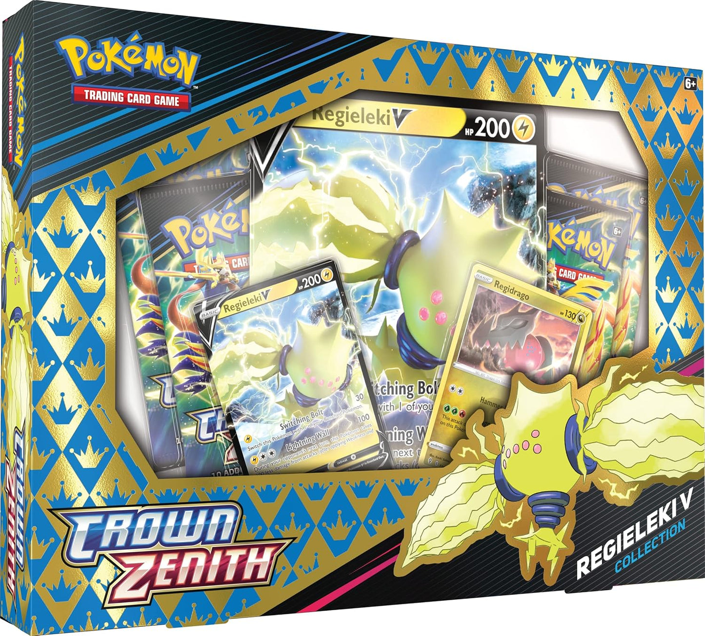 Pokemon TCG Sword & Shield Crown Zenith Regieleki V Collection Box New & Sealed