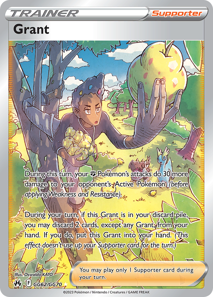 Grant GG62/GG70 Crown Zenith Galarian Gallery Full Art Trainer Pokemon Card NM