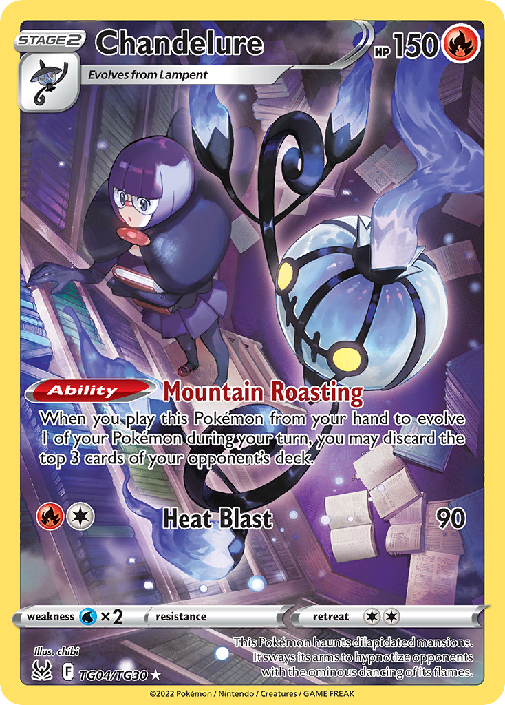 Chandelure TG04/TG30 Lost Origin Trainer Gallery Pokemon Card NM