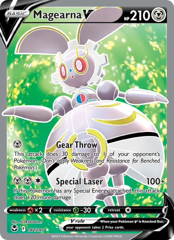 Magearna V 182/195 Silver Tempest Full Art Pokemon Card NM