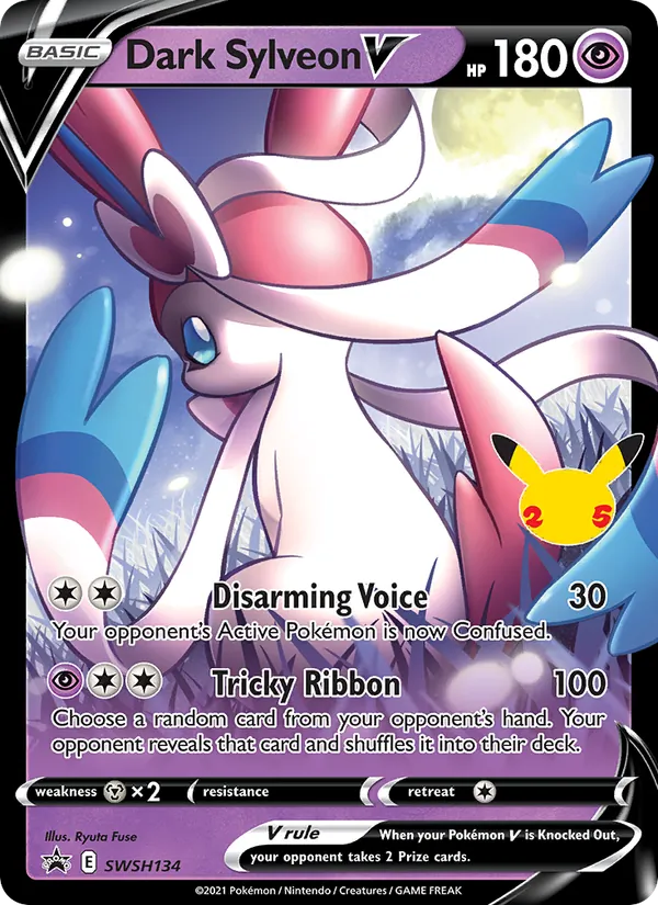 Dark Sylveon V SWSH134 Black Star Promo Pokemon Card NM