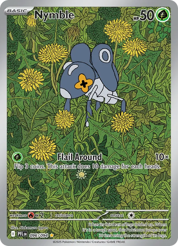 Nymble 096/094 Phantasmal Flames Illustration Rare Pokemon Card NM
