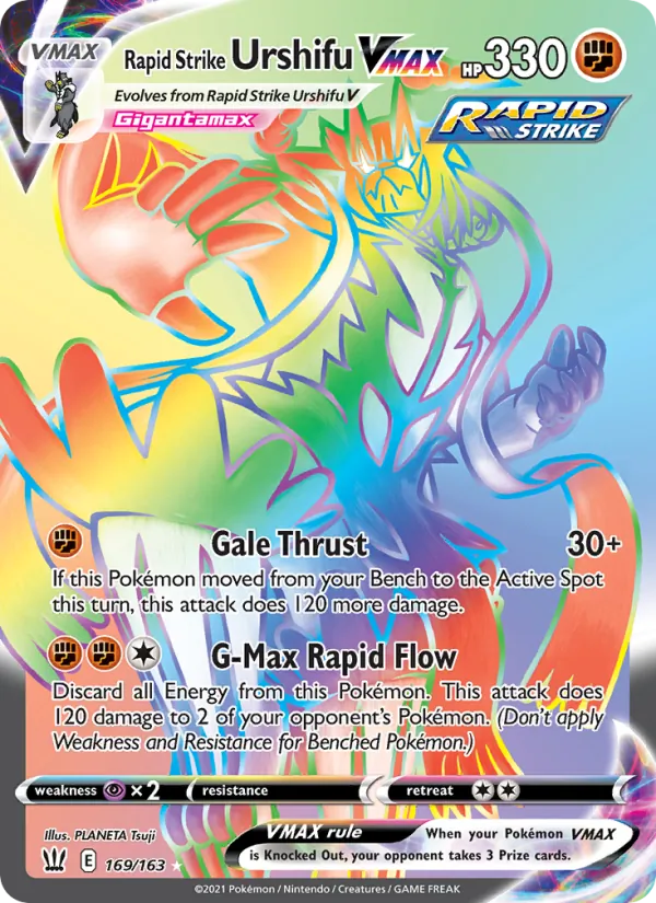 Rapid Strike Urshifu VMAX 169/163 Battle Styles Secret Rare Pokemon Card NM