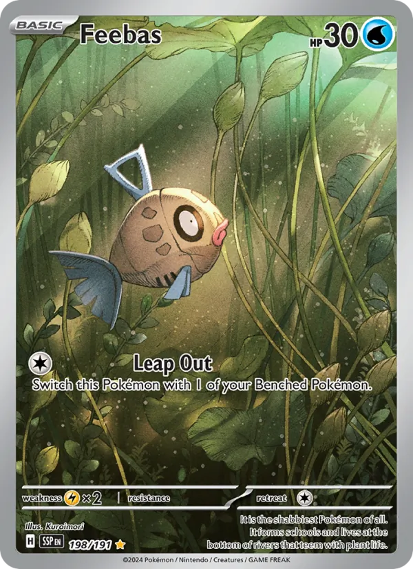 Feebas 198/191 Surging Sparks Illustration Rare Pokemon Card NM
