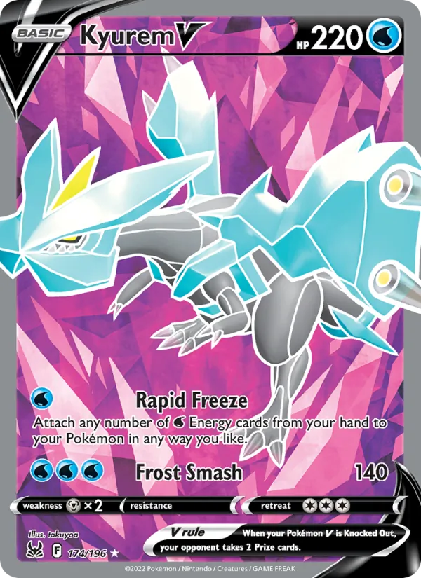 Kyurem V 174/196 Lost Origin Full Art Pokemon Card NM
