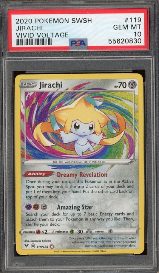 Jirachi 119/185 Vivid Voltage Amazing Rare PSA 10 Pokemon Card
