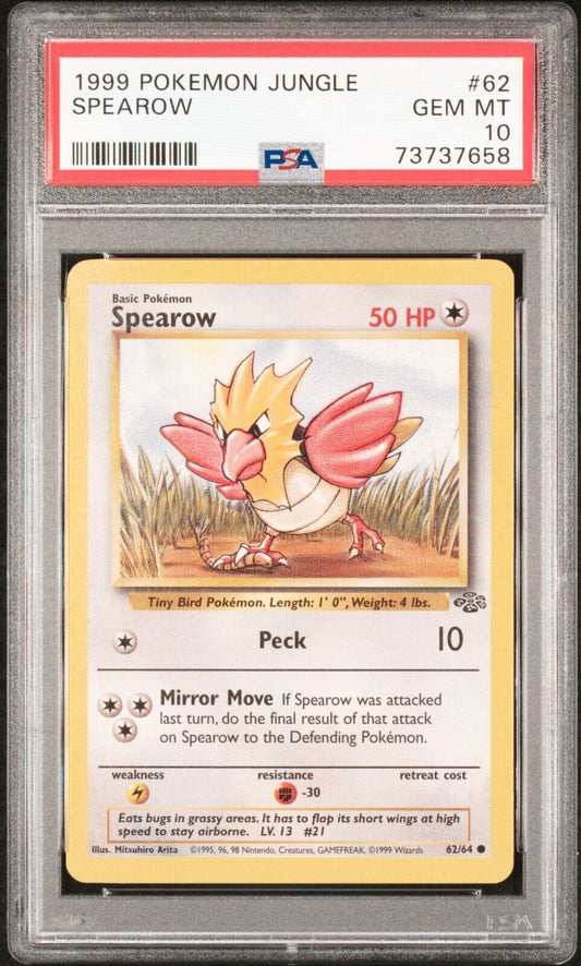 Spearow 62/64 Jungle PSA 10 Pokemon Card WOTC