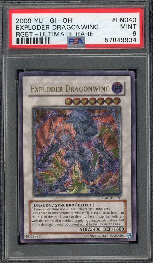 Exploder Dragonwing RGBT-EN040 Raging Battle Ultimate Rare PSA 9 Yugioh Card