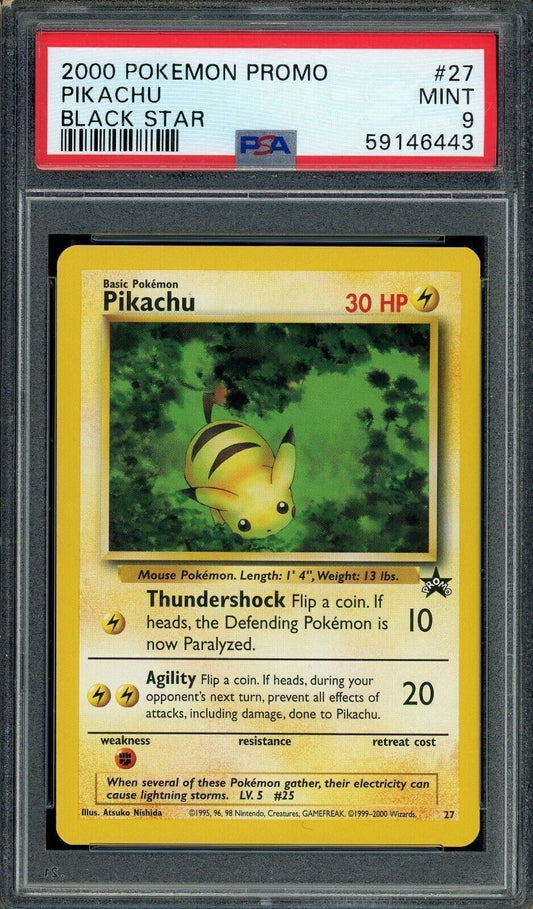 Pikachu 27 Bumblebee Black Star Promo PSA 9 Pokemon Card