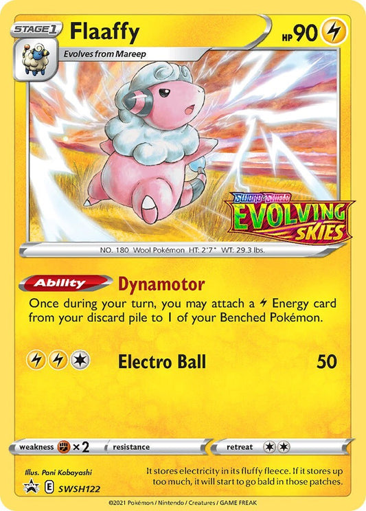 Flaaffy SWSH122 Evolving Skies Prerelease Black Star Promo Pokemon Card NM